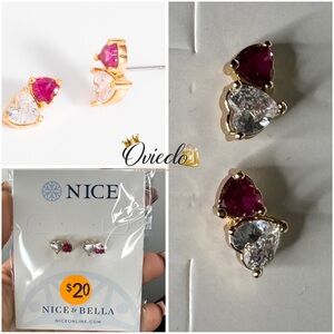 Gold and Pink Earrings